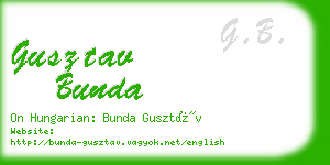 gusztav bunda business card